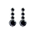 thumbnail image 2 of S925 Sterling Silver Earrings Women's Mosan Diamond Earrings High-End Tassel Four-Claw 1 Carat Earrings Moissanite Earrings, 2 of 5