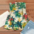 thumbnail image 4 of Tropical Print Tank Top Dressy Vibrant Ruched Camisole Trendy Cute Floral Print Summer Tube Tops for Women, 4 of 5