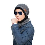 Sinhoon Men Beanie Hat Scarf Set Winter Warm Knit Hat and Infinity Scarf Gift Set