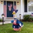 thumbnail image 2 of Qocolhg 4th of July Porch Goose Outfits for 23 inch Lawn Statue, Patriotic Costume for Goose Statue, Summer Sculpture Porch Goose Clothes for Garden Patio Anniversary Independence Day, 16 Decorations, 2 of 10