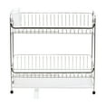thumbnail image 5 of IRIS 2 Tier Slim-sized Dish Rack with Drain Spout, Dish drying rack, dish drainer, White, 5 of 10