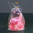 thumbnail image 1 of Rosa real en cúpula de cristal, rosa preservada con figuras de ángeles, regalos de flores para mujeres en el día de San Valentín, aniversario, día de la madre, día del niño, cumpleaños, día, 1 of 8