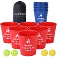 thumbnail image 1 of Set de juego Aivalas Giant Yard Pong con 12 cubos y pelotas, 1 of 7