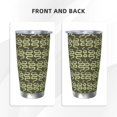 thumbnail image 3 of Salouo Green Snake Print 20oz Tumbler with Lid,Stainless Steel Vacuum Insulated Tumbler Durable Insulated Coffee Mug Thermal Cup with Splash Proof Sliding Lid-Straw Three-piece Set, 3 of 8