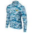 thumbnail image 2 of Men's Blue Michigan Wolverines Digital Camo Performance Quarter-Zip Pullover Jacket, 2 of 3
