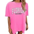 thumbnail image 2 of TSADFHJI Débardeurs d'Entraînement pour Femmes T-Shirt à Manches Courtes Col Rond Imprimé Floral Mode Oversize pour Femmes S, 2 of 4