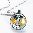 thumbnail image 2 of Spotted Dog Women's Glass Circular Pendant Necklace, 2 of 5