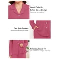 thumbnail image 4 of SHOWMALL Women's Plus Size Pajama Sets Long Sleeve Button Down Sleepwear 2-Piece Loungewear with Pockets, 4 of 7
