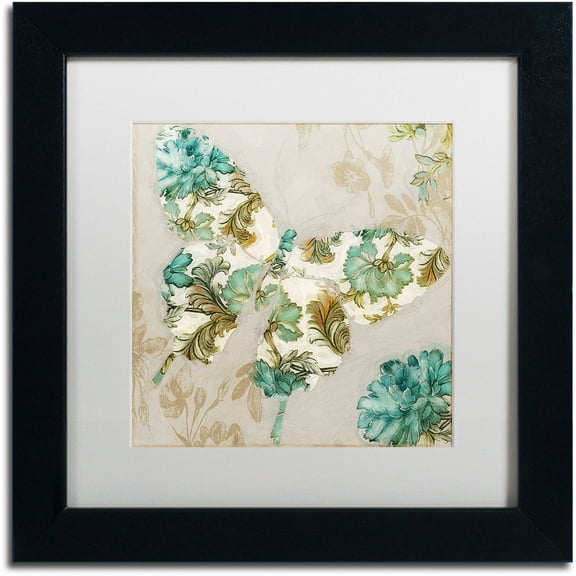 Trademark Fine Art "Winged Tapestry II" Canvas Art by Color Bakery White Matte, Black Frame