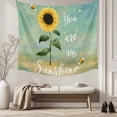 thumbnail image 5 of Sunflowers Tapestry for Bedroom Wall Hanging Tapestry, Botanical Ombre Flowers You Are My Sunshine Ceiling Backdrop Tapestries Poster Blanket Wall Decor for Teens Room Living Room Dorm 39" x 59", 5 of 8