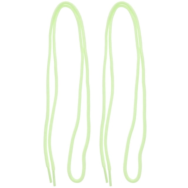 EeaseCA 1 Pair Reflective Luminous Shoelace Glow In The Dark Night Color Fluorescent Shoelace Shoe Laces with Plastic Tube (Light Green)