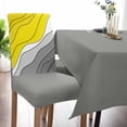 thumbnail image 5 of Chair Covers for Dining Room Set of 4,Abstract Orange Grey Gradient Stretch Seat Protector Removable Washable Chairs Slipcovers for Kitchen Banquet Wedding Hotel,Modern Geometric Lines, 5 of 6