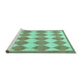 thumbnail image 2 of Ahgly Company Machine Washable Indoor Rectangle Abstract Turquoise Blue Contemporary Area Rugs, 7' x 10', 2 of 4