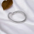 thumbnail image 4 of Diamond Curved Matching Band Women Stackable Wedding Band Art Deco Personalized Band Silver Anniversary Gift Band, 4 of 4