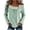 Army Green, variant on Women's Spring/Summer Casual Loose-Fit Striped Long-Sleeve Top – Asymmetric Neck & Vertical Stripe Print Blouse