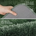 thumbnail image 6 of Walensee Shag Bath Rug, Non Slip Bath Mat for Bathroom,24"x40", Hunter Green, Machine Wash, 6 of 9