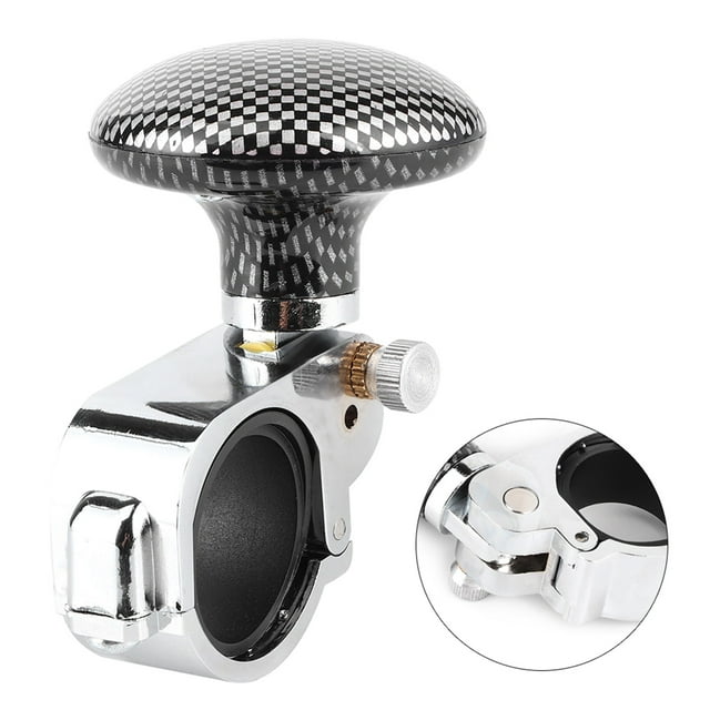 Perilla Giratoria Universal Para Volante De Coche, Control De Manija Auxiliar De Refuerzo De Bola Eléctrica Para Conducir Fácilmente, Principiantes, Conductoras, Fibra De Carbono