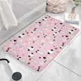 thumbnail image 3 of Pink Christmas Tree Pattern Flannel Non Slip Door Rugs,Washable Door Mats Indoor,Decorative Door Mats,Dirt-Resistant and Absorbent Doormat for Entrance,Bedroom,Kitchen,Bathroom,31.5x17in(80x43cm), 3 of 4