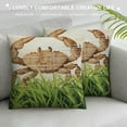thumbnail image 3 of Chilfamy Ocean Beach Outdoor Throw Pillow Covers Case Decorative Sea Plants Coastal Crab Decor Rectangular Pillowcase Decorations for Waist Lumbar Couch, Marine Animals 12x12in, 3 of 5