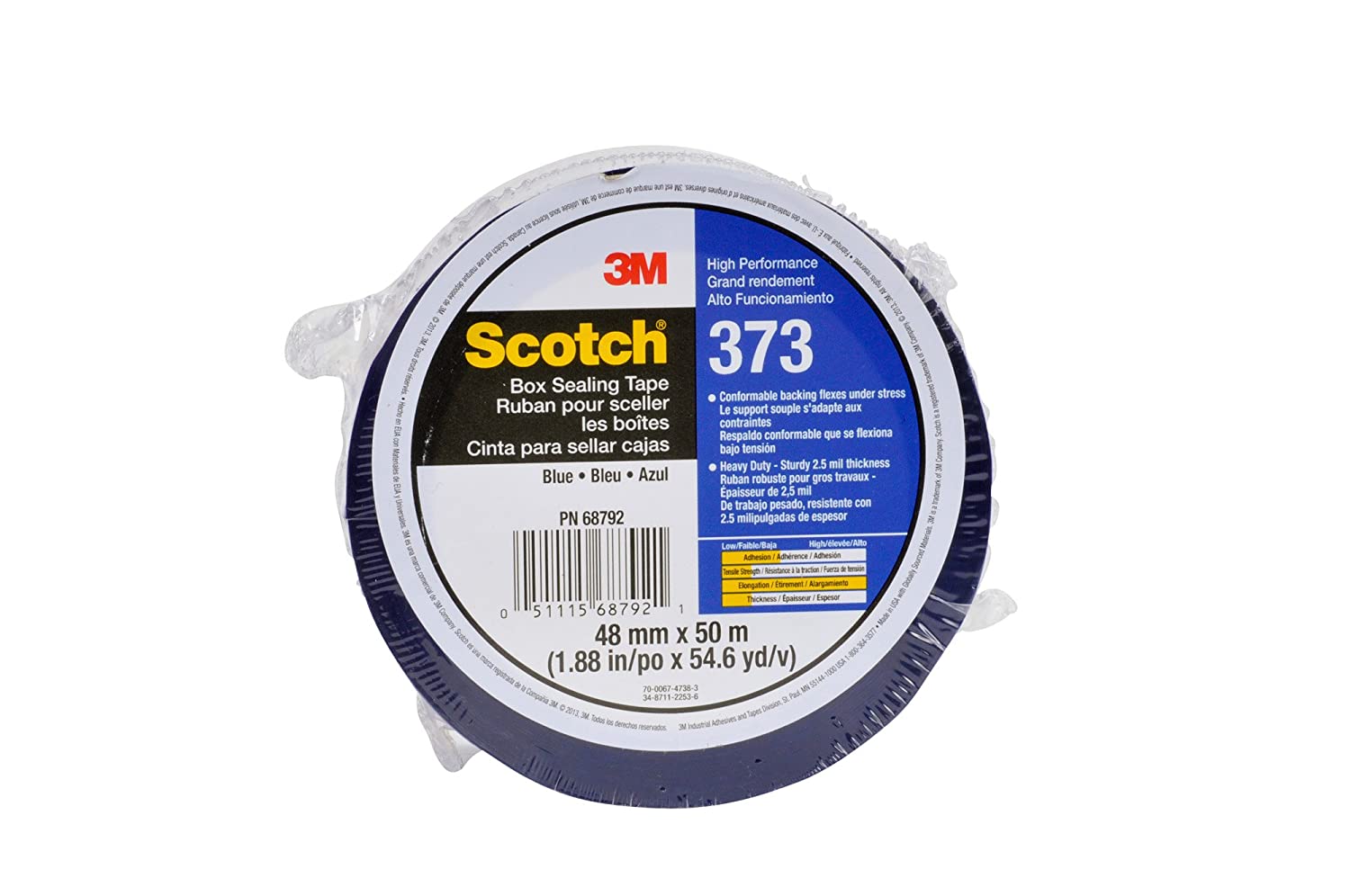Scotch Carton Sealing Tape,Blue,48mm x 50m 373