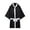 Black, variant on Joernso Unisex Long Sleeve Belt Competition Training Boxing Robe Kickboxing Gown Uniform