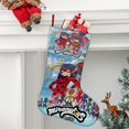 thumbnail image 2 of MIRACULOUS-ladybug Tema: Calcetines de Navidad, fino lino blanco para colgar en escaleras y chimenea, decoración navideña para el hogar, regalo de Navidad. 54cm × 38cm, 2 of 5
