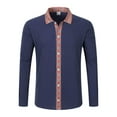 thumbnail image 1 of European Linen Long Sleeve Shirt with Ethnic Pattern Patchwork for Everyday Casual Wear Relaxed Fit Top for Spring and Autumn, 1 of 6