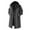 Dark Gray, variant on Aihuaihua Mens Trench Coat with Hood Notched Lapel Casual Windbreaker Fall Classic Long Jacket Overcoat Cardigan Khaki XL