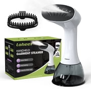 LOHEER Steamer for Clothes, 1350W Portable Handheld Garment Steamer, 400ml Water Tank, White/Black