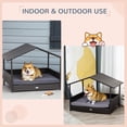 thumbnail image 3 of Wicker Pet House Dog Bed for Indoor/Outdoor Rattan Furniture with Cushion, 3 of 6