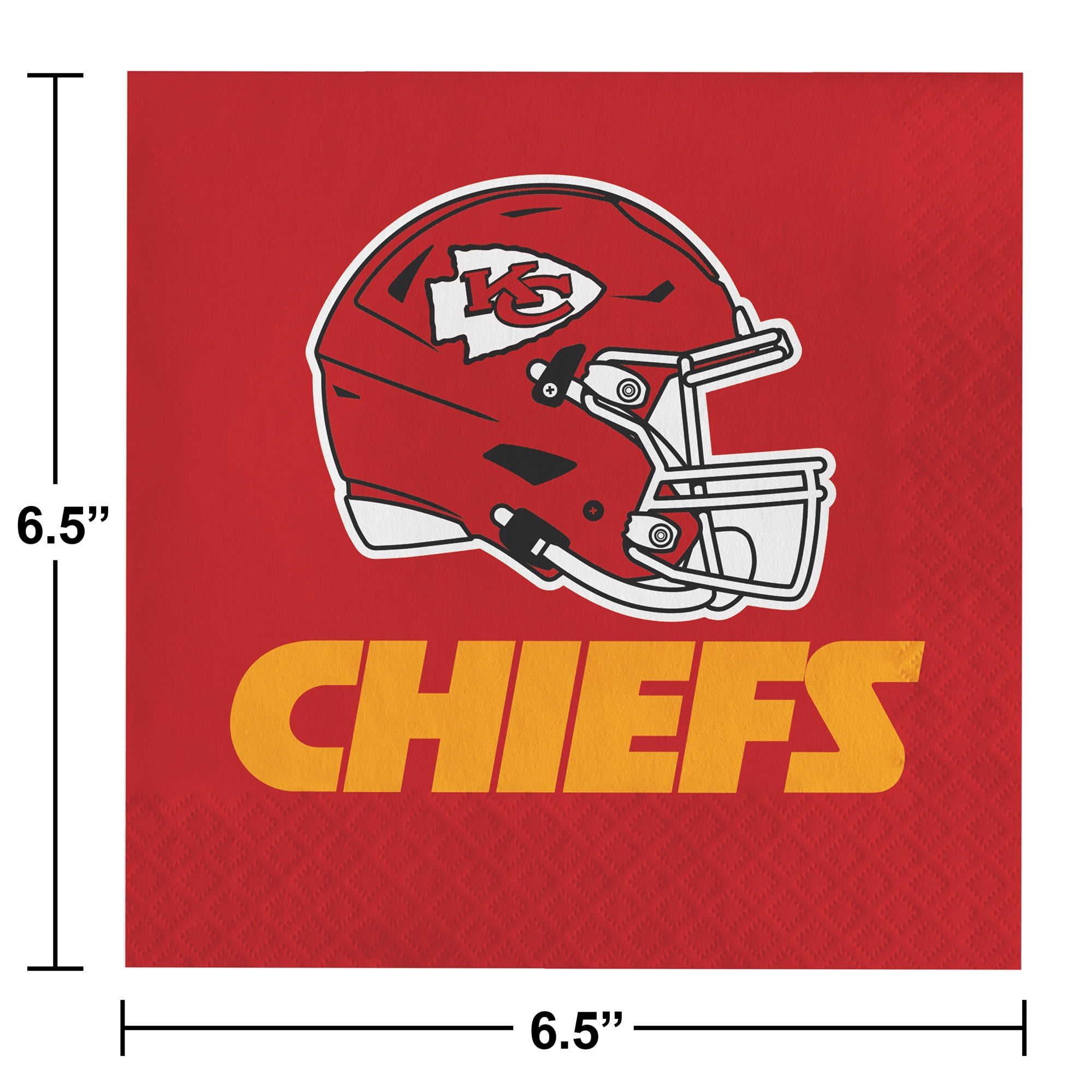 Kansas City Chiefs Paper Napkins 48 Count for 24 Guests