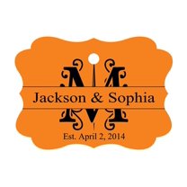 100 PCS Personalized Wedding Favor Gift Paper Tags Custom Made Hang Tags