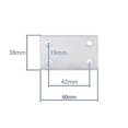 thumbnail image 4 of 10 piezas de placas de sujetadores rectas planas YONGSHENG de acero inoxidable 60 x 38 mm color plata, 4 of 5