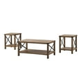 thumbnail image 5 of Walker Edison 3-Piece Rustic Wood & Metal Coffee Table Set - Rustic Oak, 5 of 10