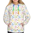 thumbnail image 3 of KLL Easter Egg3 for Womens Pullover Hoodie with Pocket Hooded Long Sleeve Shirts Sweatshirt for Women-Small, 3 of 7