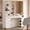 White+Gold, variant on Advwin Barber Salon Station with Display Shelf, Freestanding Hair Stylist Station with Storage, 3 Drawers, 2 Cabinets, Open Shelves & Tool Holders, Salon Furniture for Beauty Salon & Spa, White+Gold