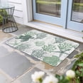 thumbnail image 2 of Sage Green Coastal Doormat Outdoor Entrance 20"x31.5", Sea Turtle Nautical Coral Summer Beach Absorb Moisture Dirt Door Mats, Non-Slip Rubber Backing Floor Mats Indoor, Low-Profile Front Door Rugs, 2 of 9