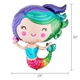 thumbnail image 4 of 30" Multicolor Mermaid Balloon, by Way To Celebrate, 4 of 5
