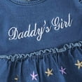 thumbnail image 6 of CAICJ98 Newborn Baby Girl Romper Ruffle Long Sleeve 3D Flower Embroidery Denim Jeans Bodysuit with Heandband Fall Winter Outfit Clothes (Blue,12-18 Months), 6 of 7