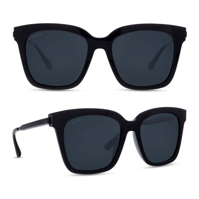Gafas de Sol DIFF Bella Diseño Cuadrado Sobredimensionado Negro/Gris