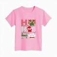 thumbnail image 4 of sdbrld Kids Merry Christmas T-Shirt Girls Cute Short Sleeve Tee for Fall Holiday Party and Xmas Gifts Pink Sizes 7-8 Years, 4 of 4
