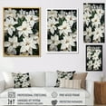 thumbnail image 4 of Designart "Serenade Of Wild White Poinsettia" Poinsettias Floater Framed Wall Art Prints, 4 of 5