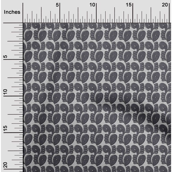 oneOone Cotton Poplin Fabric Abstract Block Print Fabric By The Yard 56 Inch Wide