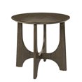 thumbnail image 3 of Round End Table, 25" Round Side Table, Round Side Tables Living Room, Accent Table for Bedroom,Reception Room (Walnut), 3 of 6