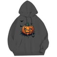 thumbnail image 4 of Halloween Pumpkin Hoodies for Men 2025 Spooky Pumpkin Graphic Hooded Sweatshirt Halloween Pullover Tops, 4 of 5