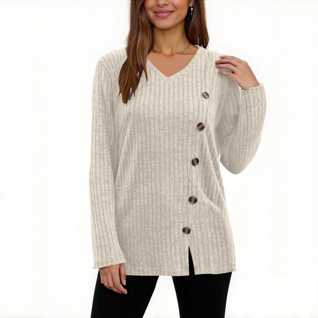 Chandails pour Femmes Tendance Manches Longues Tuniques Amples 2025 - Chandails Élégants Manches Longues pour Toute Occasion