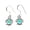 turquoise, variant on Real 925 Sterling Silver Dangle Drop Earrings For Women, Genuine Turquoise Pear Gemstone Beautiful Handcrafted December Birthstone Earrings