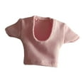 thumbnail image 4 of Camisa de figura femenina de 6 pulgadas, ropa de figura femenina, decoración de muñecas, accesorios de disfraz coleccionables, ropa de muñeca suave, Rosa, 4 of 8