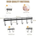 thumbnail image 2 of Estante colgante autoadhesivo para utensilios de cocina, color negro, 2 uds., con 6 ganchos Sailing  Electrónica, 2 of 5