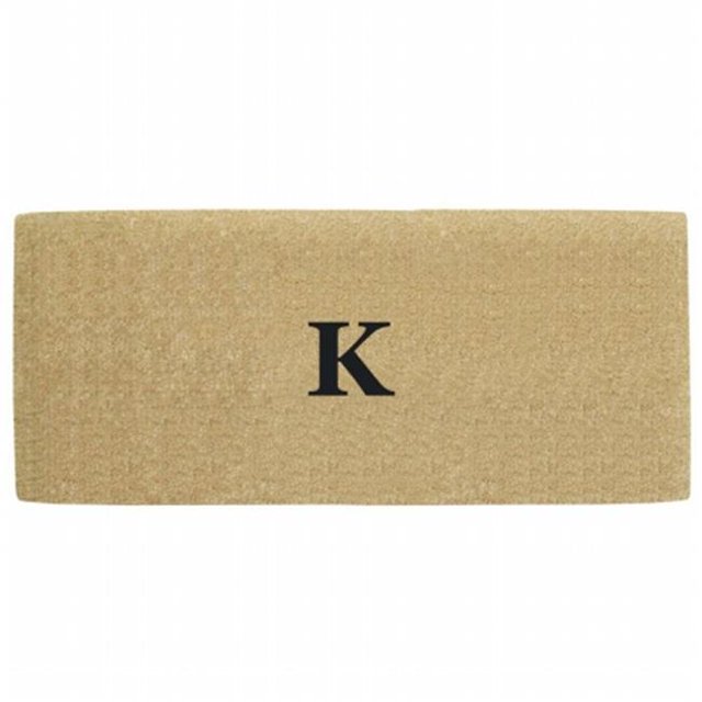 Nedia Home O2135K 38 x 60 in. Heavy Duty No Border Coco Mat Monogrammed K
